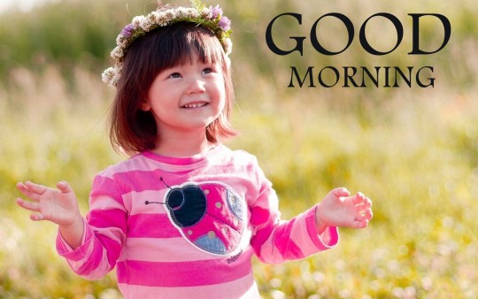 Cute Baby Girl Wishing Good Morning - Good Morning Wishes & Images