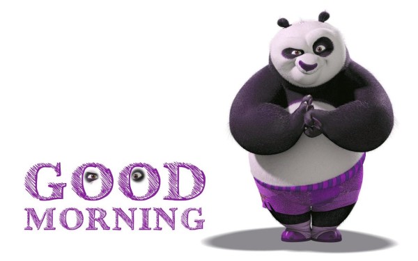 Good Morning With Kungfu Panda-wm924