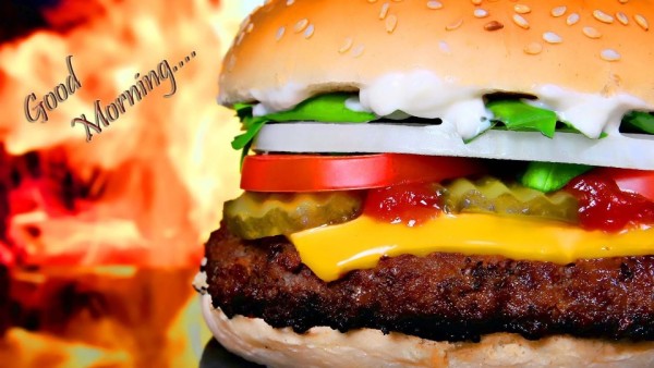 Good Morning With Spicy Burger Image