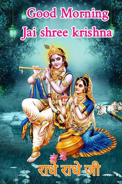 Beautiful Radha Sri Krishna Good Morning Photo