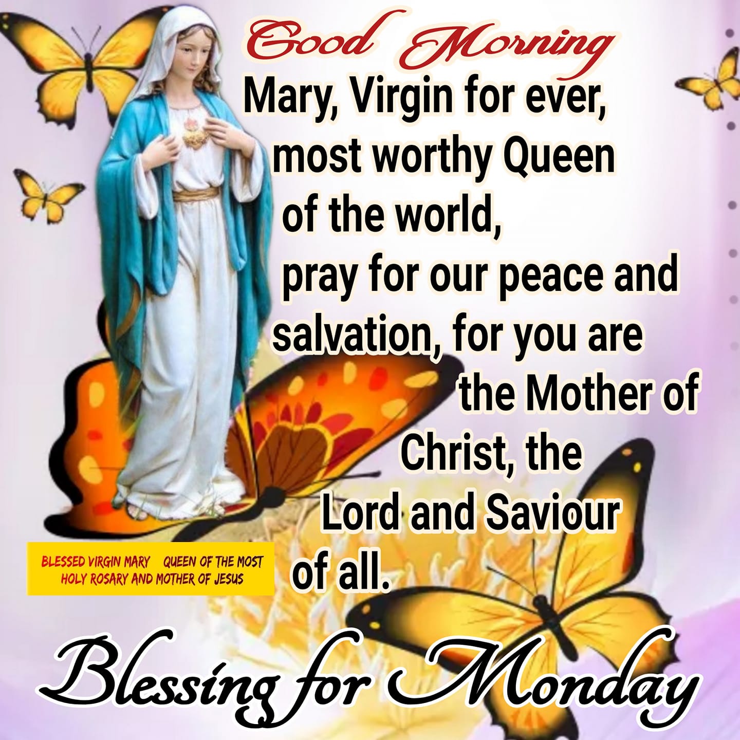 Good Morning Mother Mary Blessings For Monday - Good Morning Wishes ...